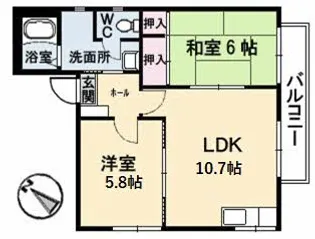 広島県広島市西区草津東1丁目【アパート】の間取り