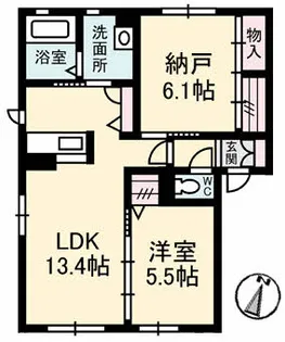 広島県広島市安佐南区上安1丁目【アパート】の間取り