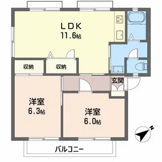 広島県廿日市市佐方【アパート】の間取り