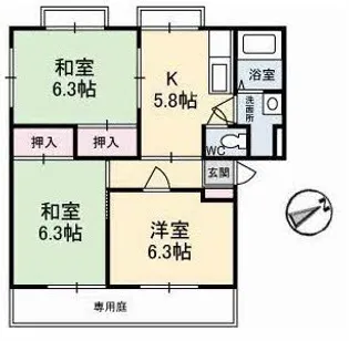 広島県廿日市市佐方【アパート】の間取り