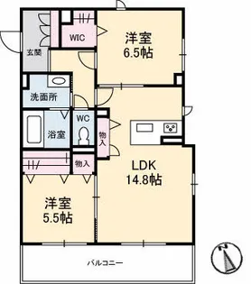 広島県広島市安佐南区川内1丁目【マンション】の間取り