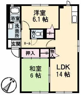 広島県広島市西区高須3丁目【アパート】の間取り