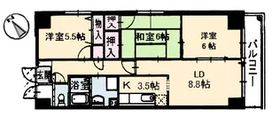 広島県広島市安佐南区古市1丁目【マンション】の間取り