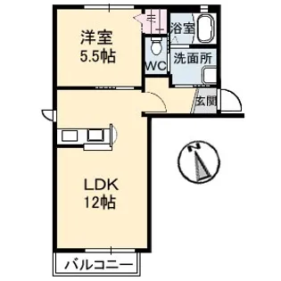 グランメール江波東【2階】の間取り
