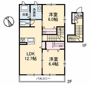 広島県広島市安佐北区深川3丁目【アパート】の間取り