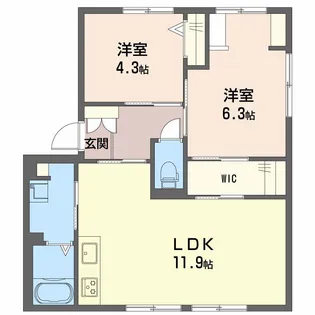 広島県廿日市市宮内【アパート】の間取り