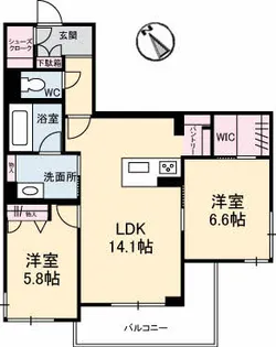 広島県安芸郡府中町青崎東【マンション】の間取り
