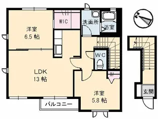 広島県広島市南区丹那町【アパート】の間取り
