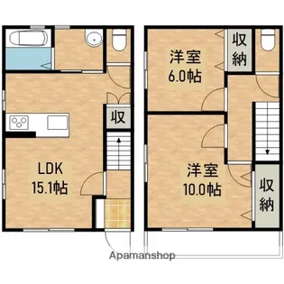 広島県広島市安芸区上瀬野1丁目【テラスハウス】の間取り
