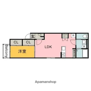 DELICA祇園新橋北【3階】の間取り