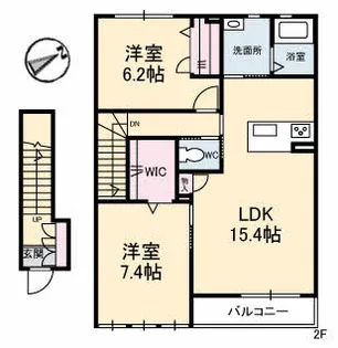 広島県広島市安佐北区可部南1丁目【アパート】の間取り