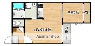 広島県安芸郡府中町大須4丁目【アパート】の間取り