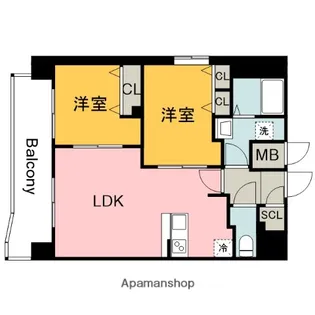 S−RESIDENCE国泰寺町一丁目【16階】の間取り