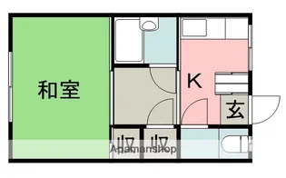 広島県広島市南区皆実町2丁目【アパート】の間取り