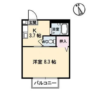 広島県広島市安芸区矢野南1丁目【アパート】の間取り