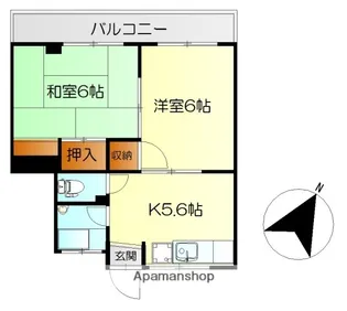 広島県広島市南区丹那町【アパート】の間取り