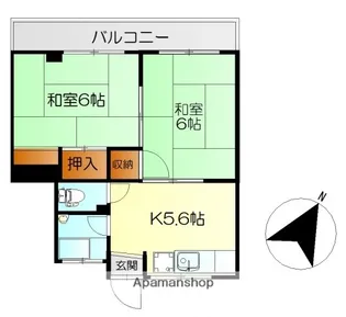 広島県広島市南区丹那町【アパート】の間取り