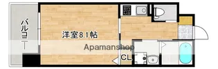 広島県広島市中区南竹屋町【マンション】の間取り