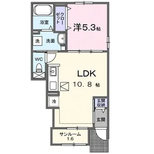 オレンジヴィラージュ【1階】の間取り