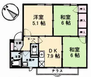 広島県広島市安芸区矢野南3丁目【アパート】の間取り