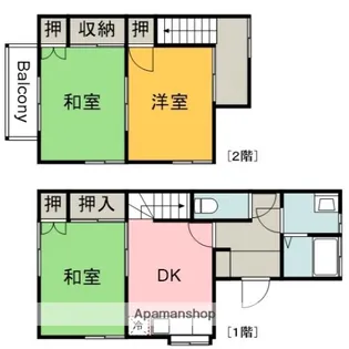広島県広島市安佐南区高取南1丁目【テラスハウス】の間取り