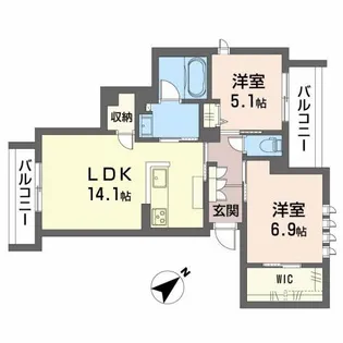 広島県廿日市市城内2丁目【マンション】の間取り