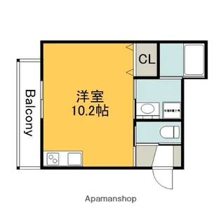 広島県広島市東区牛田新町1丁目【アパート】の間取り