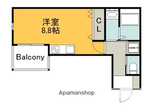 広島県広島市東区牛田新町1丁目【アパート】の間取り