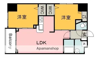 ザ・マジェスティー白島九軒町【6階】の間取り