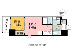 S-RESIDENCE城南通りabreast【11階】の間取り