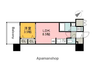 広島県広島市西区西観音町【マンション】の間取り