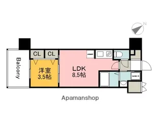 S-RESIDENCE空港通りawesome【13階】の間取り