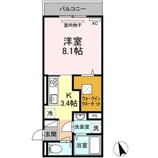 ロワジール【1階】の間取り