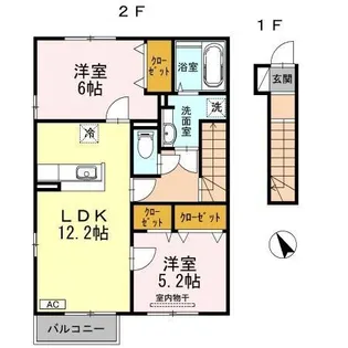 ウイングSHIGENO1【2階】の間取り