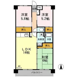 フォレストY’S【3階】の間取り