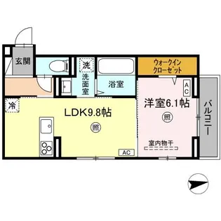 フェリーチェ亀山 B棟【3階】の間取り