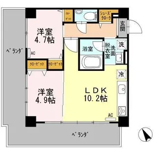 HOUSETAGAWA【2階】の間取り