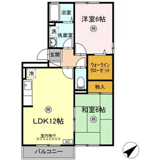 セジュール八幡【2階】の間取り