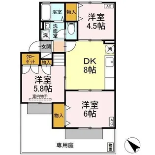 チャイブ【1階】の間取り