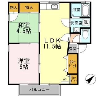 パールハイツ【2階】の間取り