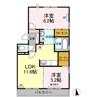 ASUKAB棟【3階】の間取り