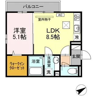 ライズ【1階】の間取り