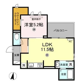 グランテリア楽々園S【3階】の間取り