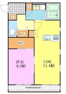 広島県広島市安佐南区西原4丁目【アパート】の間取り