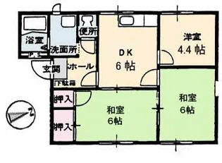 広島県広島市佐伯区皆賀3丁目【アパート】の間取り
