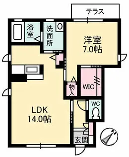広島県広島市西区大宮3丁目【アパート】の間取り