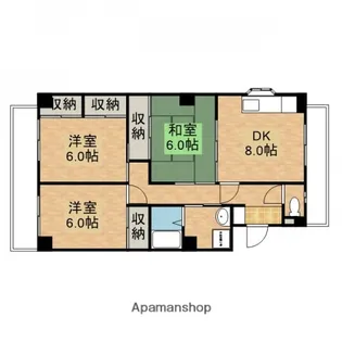 広島県安芸郡海田町曙町【マンション】の間取り