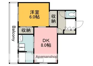 広島県広島市佐伯区五日市中央2丁目【アパート】の間取り