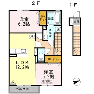 サクシードM【2階】の間取り