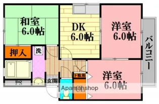 広島県広島市安佐北区可部町大字南原【アパート】の間取り